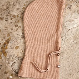 Cagoule femme en cachemire beige foncé - UNI 20