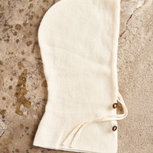 Cagoule femme en cachemire blanc écru - UNI 20