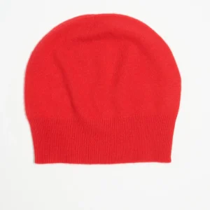 Bonnet unisex en cachemire rouge - UNI 2