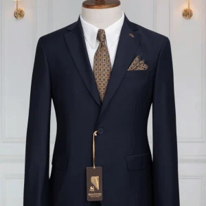 Costume 2 Pieces bleu nuit deux bouton 5