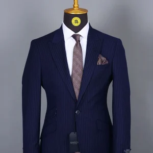 Costume 2 Pièces Bleu Rayé V.I.P