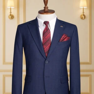 Costume 2 Pieces bleu roi uni deux boutons