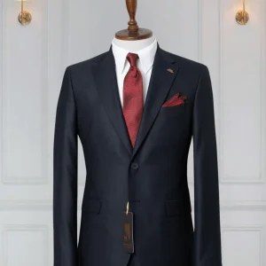 Costume 2 Pieces noir deux boutons 2