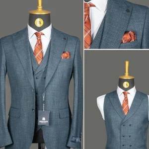 Costume 3 Pieces Bleu Sarcelle