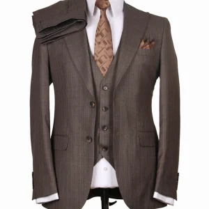 Costume 3 Pieces Marron Sombre 2