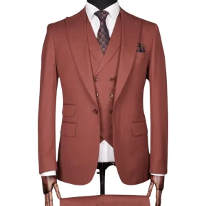 Costume 3 Pieces Marron Tabac