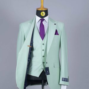 Costume 3 Pieces Vert Opalin