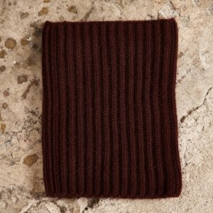 Snood unisex en cachemire 12 fils marron - UNI 18