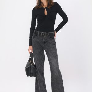 JEAN LARGE - BLANCHE - BLACK