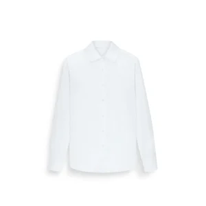 La Vendôme - Chemise oversize blanche avec des diamants en jacquard