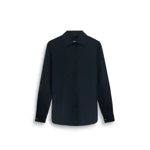 La Vendôme - Chemise oversize noire - poignets Mousquetaires