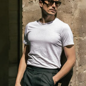 Le Touquet - Tee-shirt blanc en lin