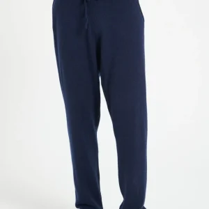 Pantalon homme en cachemire bleu marine - LUKE 7