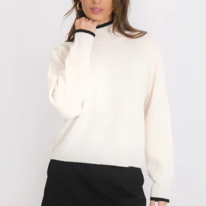 PULL COL MONTANT - BART - ECRU