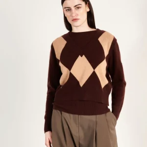 Gilet col V sans manches femme en cachemire marron & camel clair - HANA 7