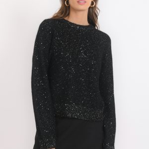 PULL - PAILLETTE - NOIR