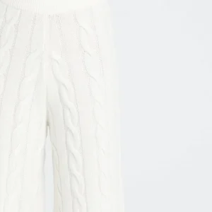Pantalon femme en cachemire 6 fils blanc écru - ZAYA 6